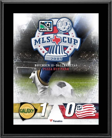 LA Galaxy vs New England Revolution 2005 MLS Cup 10.5" x 13" Plaque Cover