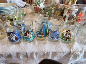 7 bicchieri gelatina 1996 Welch's "Wubblous World of Dr. Seuss" 1, 2, 3(2), 4, 6(2) - Foto 1 di 10