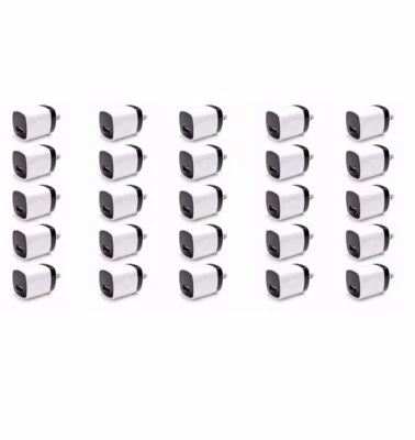 20x 1A USB Power Adapter AC Home Wall Charger US Plug FOR iPhone 5S 6 7 8 LG HTC - Image 1 of 3