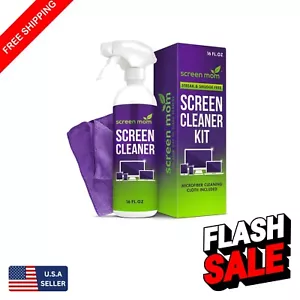 Professional-Grade Screen Cleaner Kit - 16oz Safe Spray with Microfiber Cloth - Picture 1 of 7