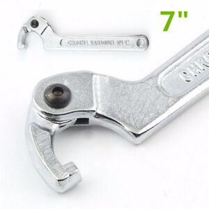 Adjustable 7" Wrench Hook Spanner 3/4"-2" Motorcycle Bearing Spring Install Tool