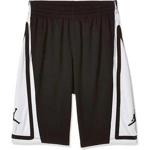 Nike Jordan Youth Boy's Loose Fit Mesh Franchise Shorts Black White Large - Picture 1 of 5