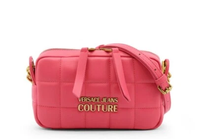 Versace Jeans Couture Rosa Gesteppte Schultertasche Crossbody Riemen Reißverschluss Brandneu - Bild 1 von 4