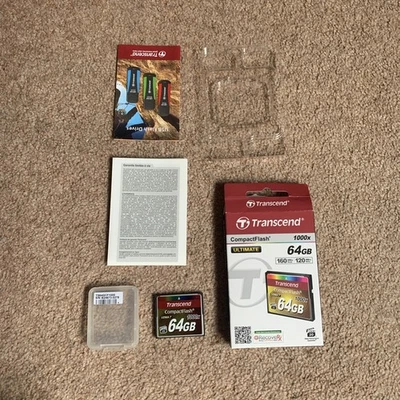 64GB Transcend 1000X UDMA 7 CompactFlash CF Memory Card - Image 1 of 4