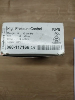 Pressostat Kp5 Danfoss High Pressure Control 060-117166 - Image 1 of 3