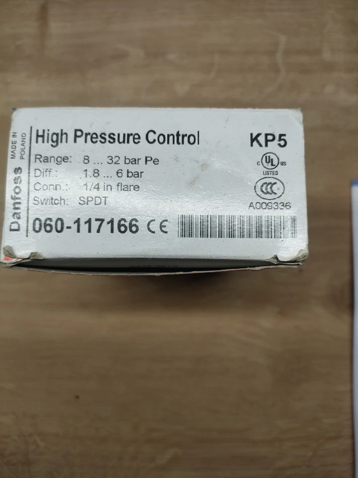 Pressostat Kp5 Danfoss High Pressure Control 060-117166 - Image 1 of 3