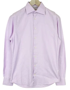Suitsupply Herrenformales Camicia 37/14 1/2 Viola Chiaro Slim Cotone Puro - Foto 1 di 8