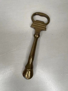 Vintage Brass Equestrian Horse Leg Hoof Bottle Opener Mid Century MCM Barware - Picture 1 of 6