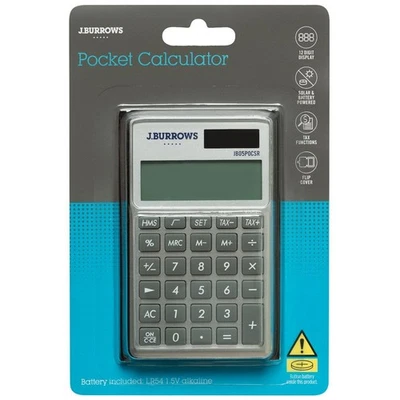 J.Burrows  Desktop 12 Digit Calculator Silver - image 1 of 3