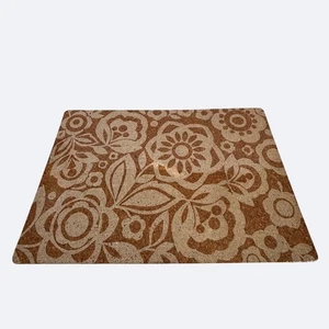 West Elm Cork Placemat Set of 4 Floral Pattern Made In Portugal - Picture 1 of 4