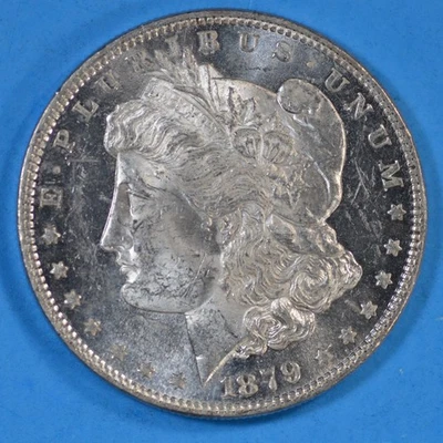 1879-P CAMEO BU/MS++ Morgan SIlver Dollar VERY RARE IN DMPL BU CONDITION - Image 1 of 4