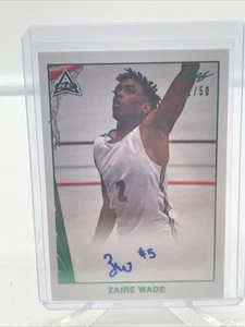 Autógrafo de novato Leaf Zaire Wade 2022 SP/50 #BA-ZW-1 verde - Imagen 1 de 6