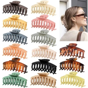 11cm Large Hair Claw Clip for UK Women Matte Strong Hold Jaw for Thick Thin Hair - Picture 1 of 32