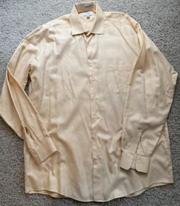 Men’s Enro Yellow Dress Shirt Size 17 37/38 Tall - Picture 1 of 5