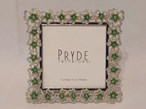 Pryde Interiors 5 X 5 free standing Photo Frame - colorful flowers - Imagen 1 de 6