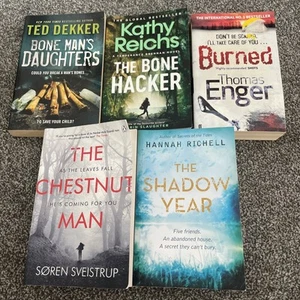 Crime Thriller Books Bundle X 5 Paperbacks Suspense Fiction Mixed Authors #bs2 - Picture 1 of 18
