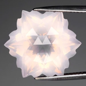 π 15.17ct VS Snowflake Natural Light Pink Rose Quartz - Untreated, Brazil Gem - Picture 1 of 4