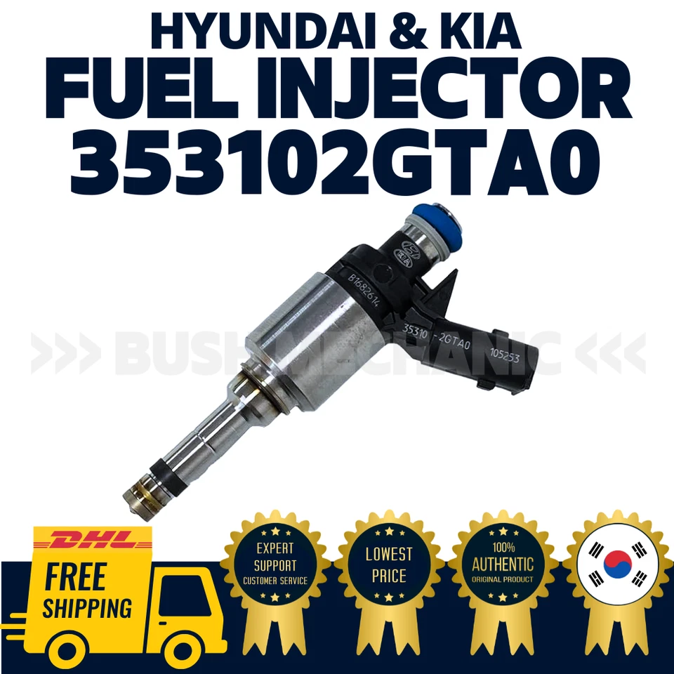 ПОДЛИННЫЙ OEM Hyundai Kia топливная форсунка в сборе 353102GTA0 Sonata Sorento 2015-2017 - Изображение 1 из 1