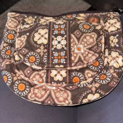 VERA BRADLEY Lizzy Crossbody CANYON Brown Floral CottageCore GrandmaCore Artsy - Image 1 of 4