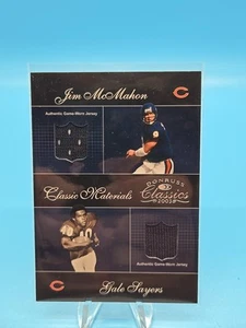 2003 Donruss Classic Materials 037/100 Jim McMahon Gale Sayers #CM-32 HOF - Picture 1 of 10