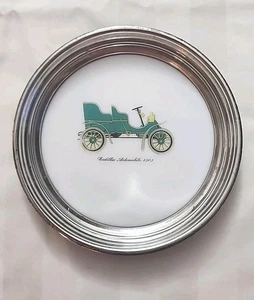 Vintage Sterling Silver Antique 1903 Cadillac Automobile 4" Coaster - Picture 1 of 6