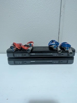 Shure PG88 Dual Funk Mikrofon Empfänger 2er Set mit 4 Kabeln - Bild 1 von 4