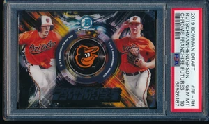 PSA 10 ADLEY RUTSCHMAN GUNNAR HENDERSON 2019 Bowman Chrome F Futures RC GEM MINT - Picture 1 of 3