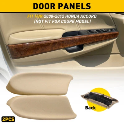 2Pcs Driver & Passenger Door Side Panel Armrest for Honda Accord 08-12 Beige US - Image 1 of 4