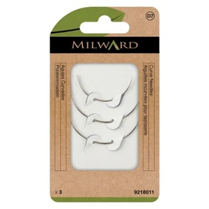 Agujas de coser a mano: Juego curvo: 3 piezas Milward Green Haberdashery - Imagen 1 de 6