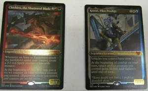 MTG Magic Kamigawa Neon Dynasty Commander Chishiro Kotori Thick Stock Lot of 2 - Picture 1 of 1