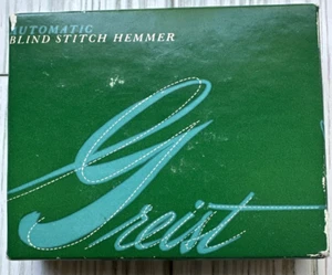 Greist Automatic Blind Stitch Hemmer Sewing Machine Original Box Accessories Vtg - Picture 1 of 12