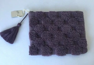Universal Thread Damen Clutch violett getuftet Bommel Reißverschluss mit Quaste Boho NEU - Bild 1 von 3