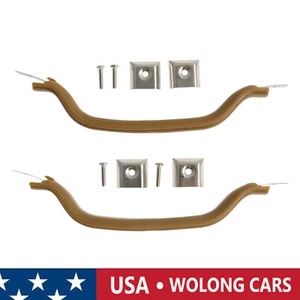 2x Door Handle Grab Strap Tan for 1976-1995 Jeep CJ5 CJ7 Wrangler YJ Scrambler - Picture 1 of 8