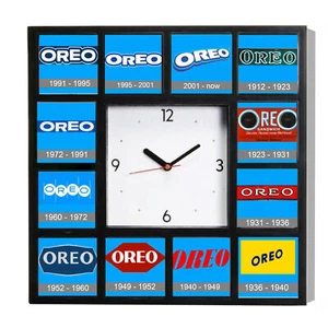Oreo Cookies History Clock with 12 pictures - Picture 1 of 4
