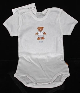 ADORABLE ORIGINAL STEIFF BOYS TEDDY BEAR WHITE ONE PIECE 3 MONTHS NEW WITH TAG - Picture 1 of 5