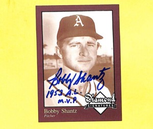 Bobby Shantz Signed Auto Autograph 2006 Diamond Signatures Card Athletics 