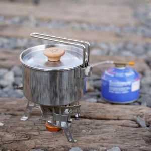 Stainless Steel Useful Camping Pot Portable Coffee Pot Lightweight Camp Tea Pot - Picture 1 of 7