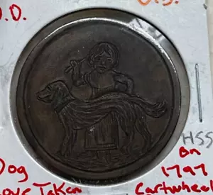 Rueda de carro de centavo Gran Bretaña 1797 - Intrincado grabado para perros - Imagen 1 de 2
