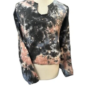 Urban Rebel Cropped Oversized Sweatshirt Women’s Lrg Tie Dye Bohemian NWT Grunge - Picture 1 of 5