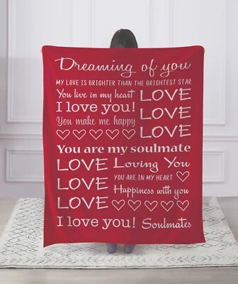 Regal Comfort - Soulmate - Sentimental Sayings Plush Throw 50"x60" - Image 1 of 4