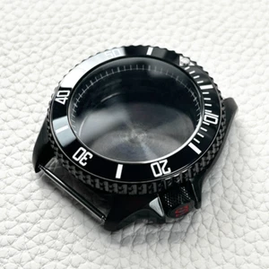 Polished 42mm Black PVD Watch Case fit NH35 NH36 Mod 50m Water Resistance Parts - Picture 1 of 5