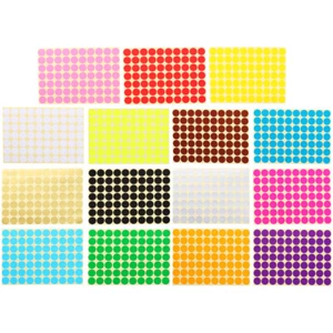 30 Sheets Farbige Kreis Aufkleber Codierung Aufkleber Abnehmbare Dot Aufkleber - Bild 1 von 12