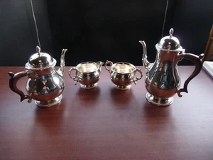 Walker & Hall Sheffield 4 Piece Coffee Tea Set EP on C - Picture 1 of 18