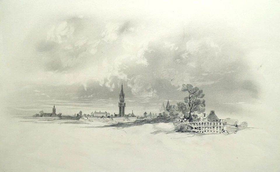 Jules Achille NOËL (1810 -1881) Paysage - Bretagne -  Dessin original ancien - Photo 1/1
