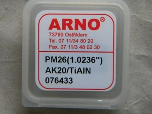 Placa de corte Arno, serie M + O para perforar, PM 26 AK20/TiAlN - Imagen 1 de 2