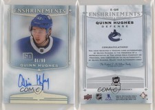 2019-20 Upper Deck The Cup Enshrinements Rookies /99 Quinn Hughes Rookie Auto RC