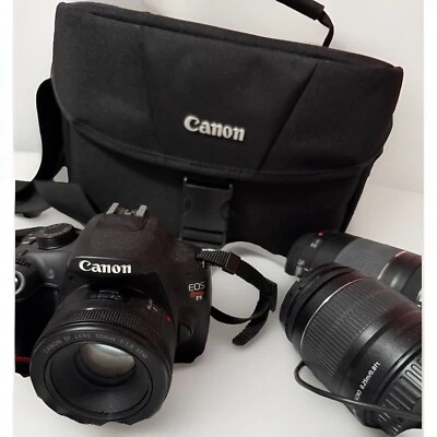 Canon EOS Rebel T5. EF-S 18-55mm is I| + EF 75-300mm f/4-5.6. Lente EF 50 mm f/1,8 Foto 1 de 4