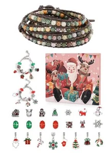 Emibele Agate Bead Wrap Bracelet + 24 Days Christmas Advent Calendar for Girls - Picture 1 of 9