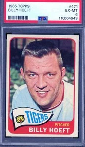 Billy Hoeft Card 1965 Topps #471 PSA 6 - Picture 1 of 2