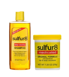 Sulfur8 Anti-Dandruff Hair & Scalp Care Shampoo 7.5oz + Conditioner 7.5oz Duo - Picture 1 of 5